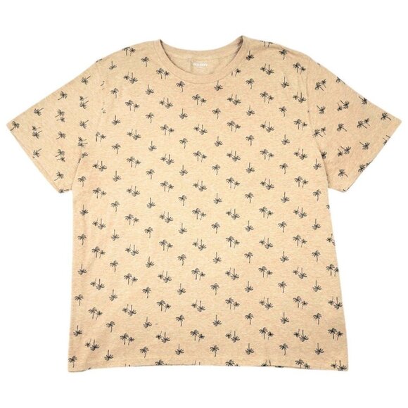 Men's XXL Old Navy Soft-Washed T-Shirt -Trendy Brown Hawaiian Palm Tree Design - Picture 1 of 12